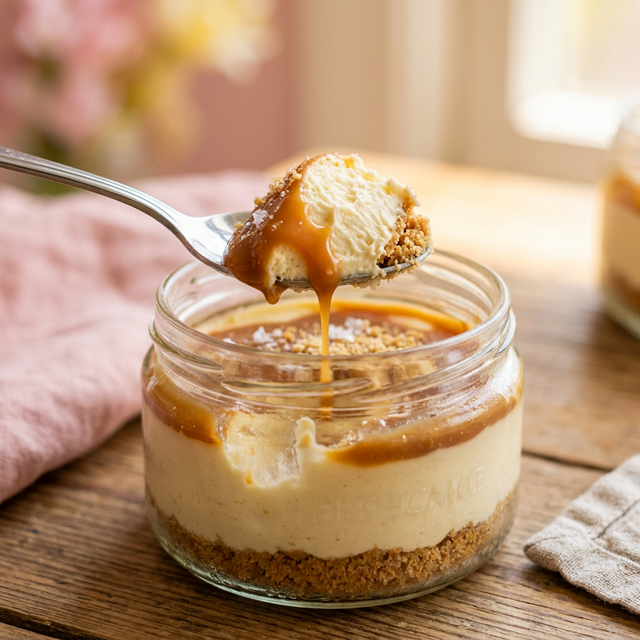 Spoonful of cheesecake